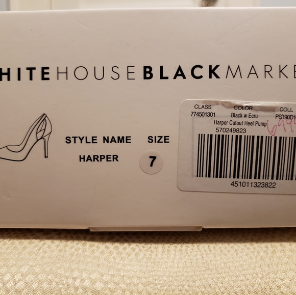 🖤🤍 WHBM Harper Cutout Heel Colorblock Pumps - Picture 12 of 12